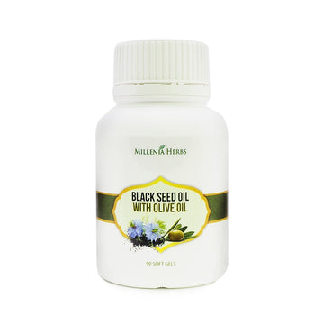 Millenia Herbs, Black Seed Oil, Plus Olive Oil, 90 softgels